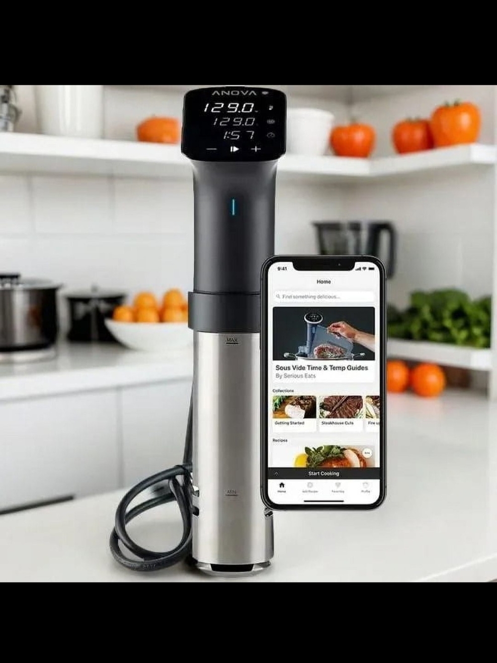 Anova Precision Cooker Sous Vide Immersion Circulator - Black & Stainless